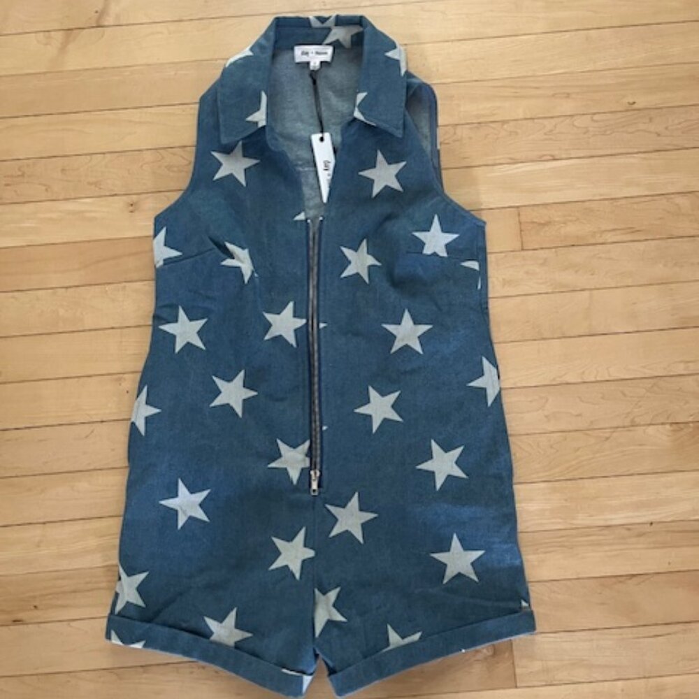Seeing Stars Denim Romper